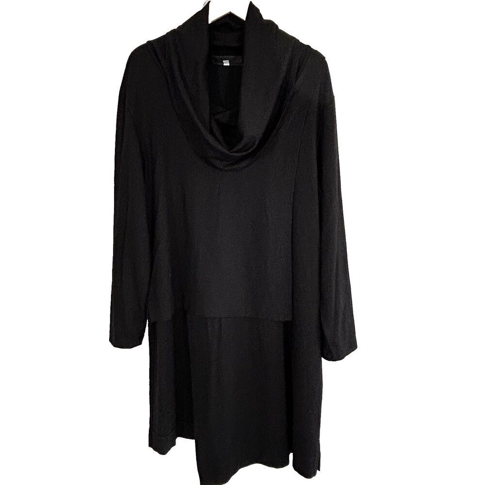 Bryn Walker Pita Modal Ponte Cowl Neck Tunic Top Asymmetric Peak Hem Medium - Picture 2 of 10
